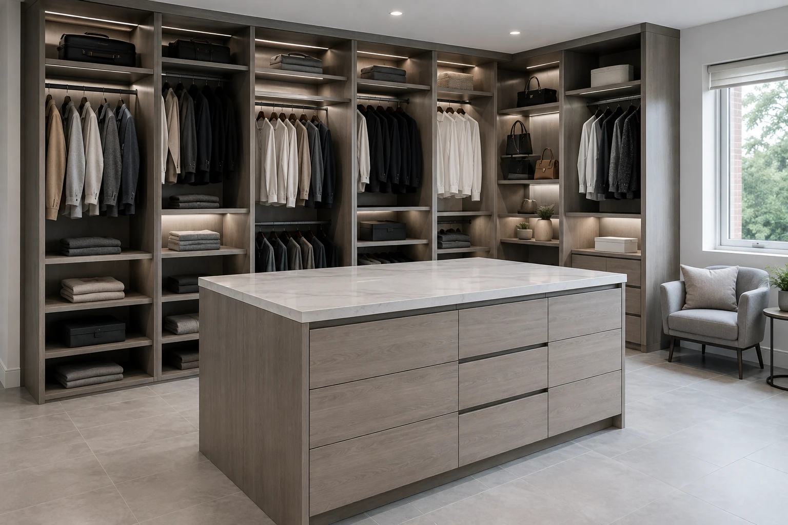 Custom closet and storage cabinetry