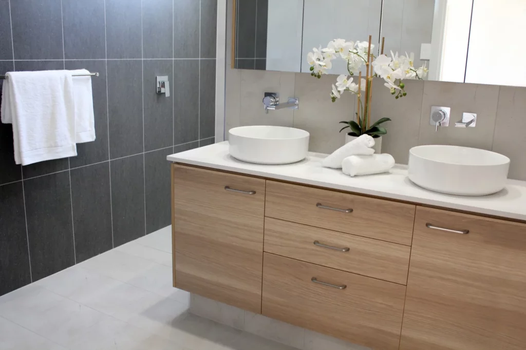 Floor-mounted vanities