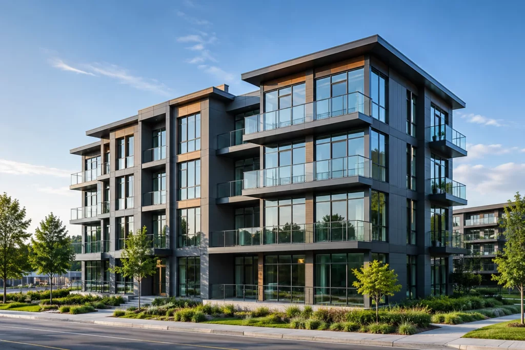 Modern multi-residential apartment development exterior