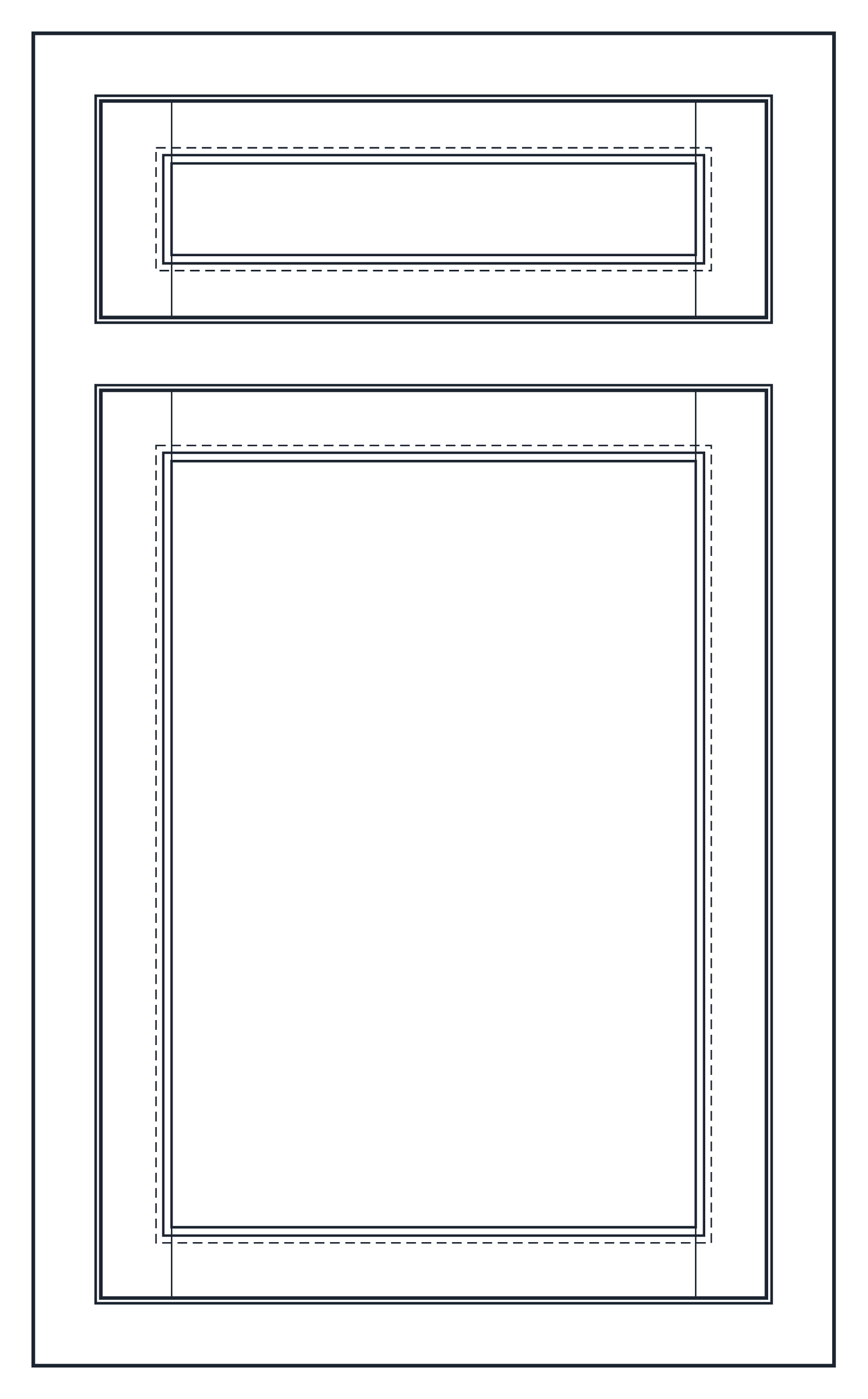 St. Martin Hampton Round door front, technical drawing