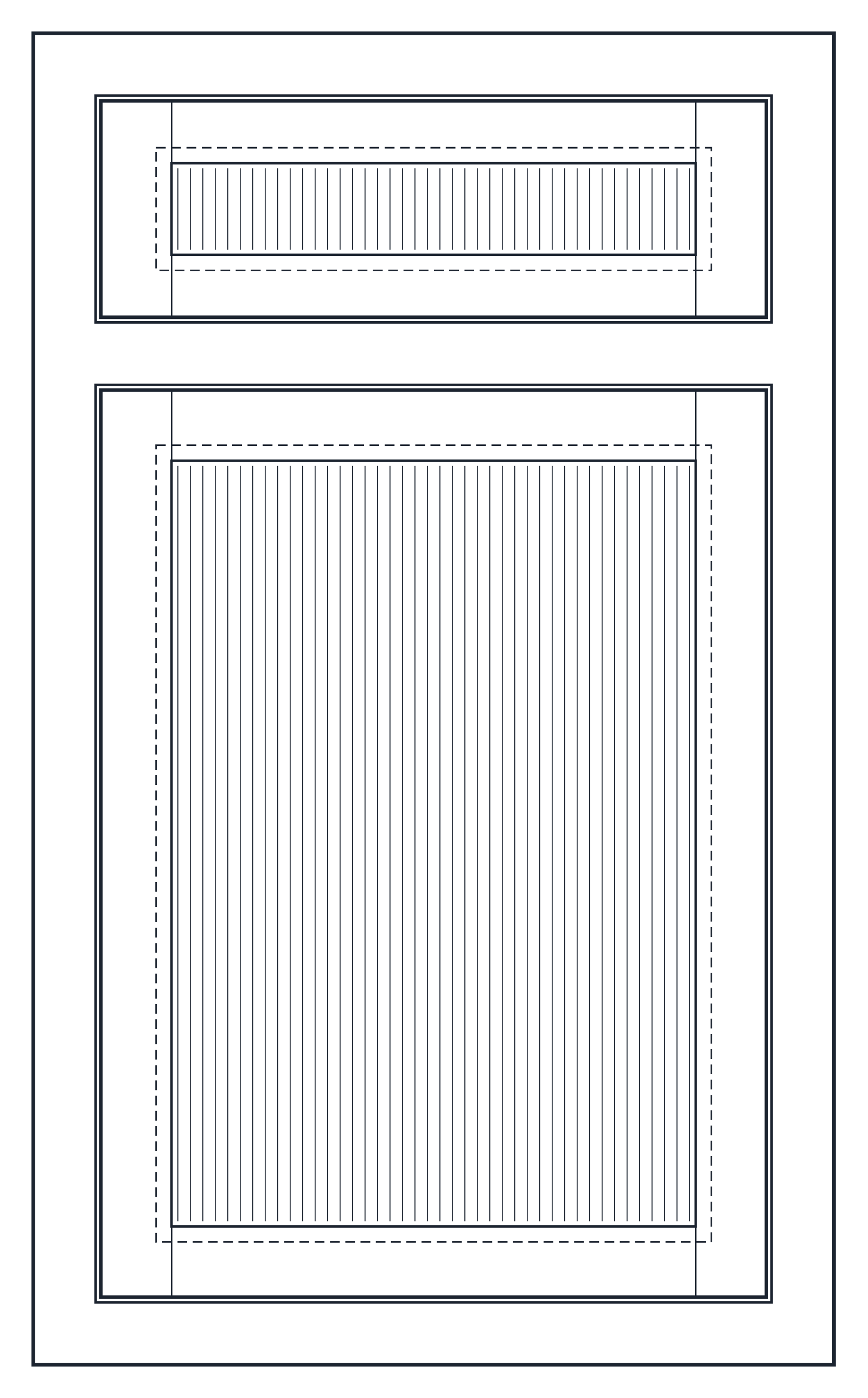 St. Martin Oxford door front, technical drawing