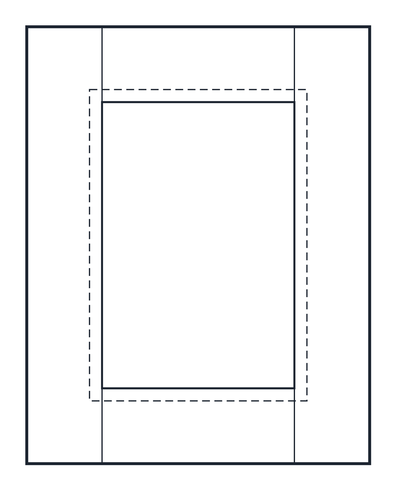 Tribeca · Hudson door front, technical drawing