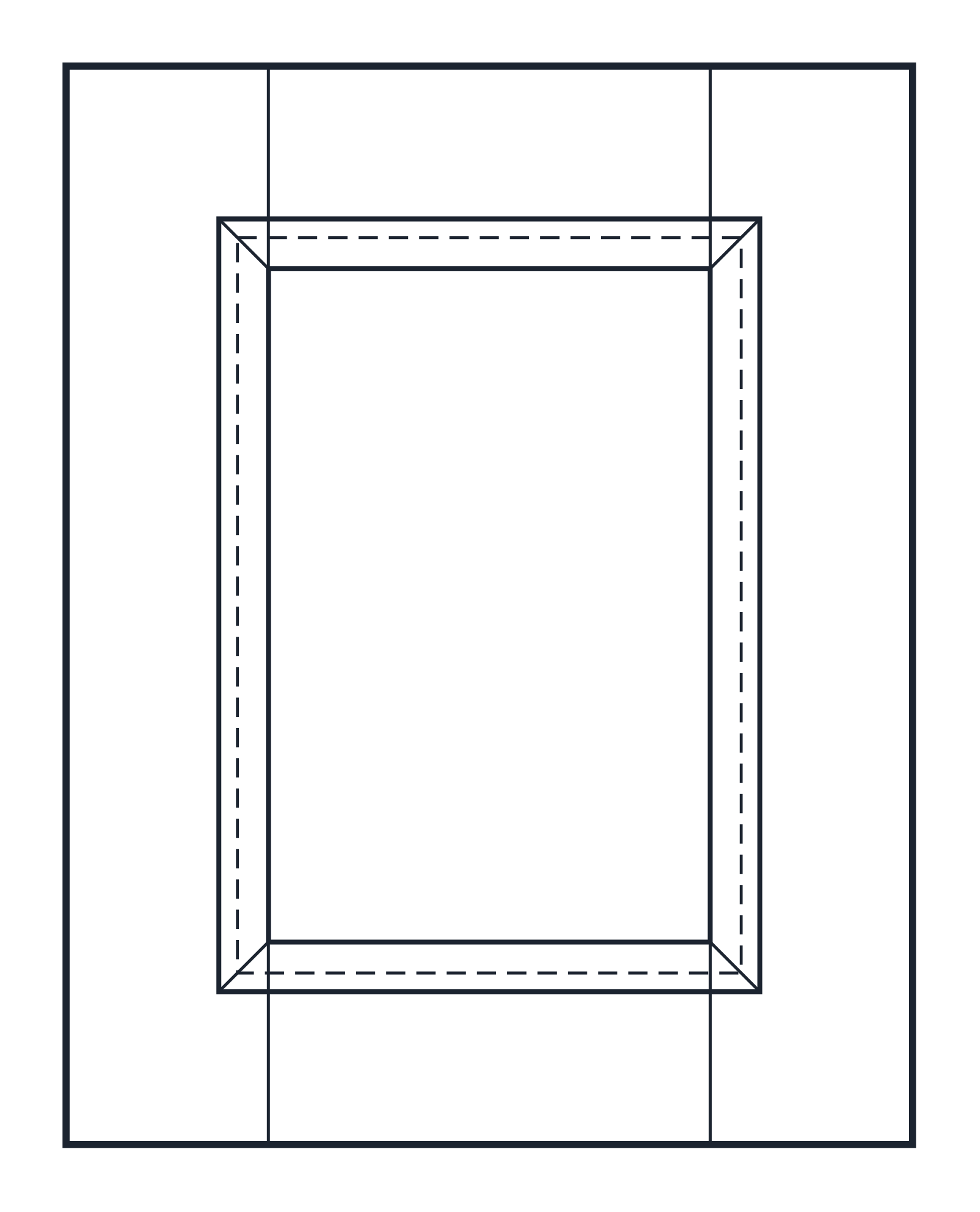 Tribeca Soho door front, technical drawing